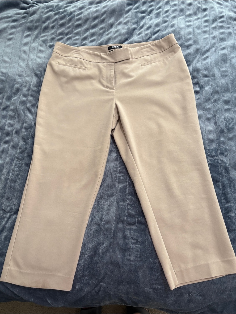 Women's Light Beige Cropped Dress Pants